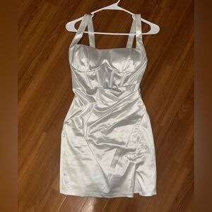 Windsor White Satin Mini Dress